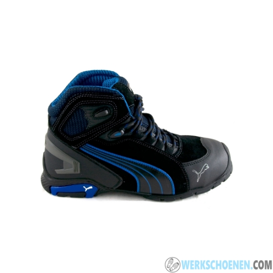 Afbeelding van Sportieve herensneakers S3 Puma 63.225 Rio Black halfhoog met sterke antislip (SRC)