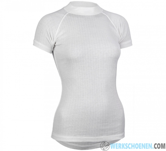 Thermoshirt wit korte mouw (uniseks)