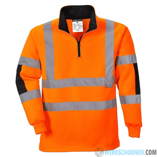 Afbeelding van Portwest Relecterende Sweater Zipneck B308 Oranje