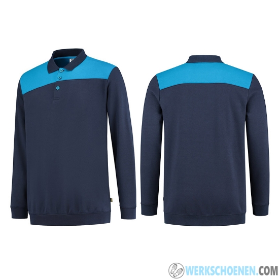 Afbeelding van Tricorp Werk Polosweater Bicolor voor heren met Polokraag
