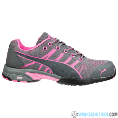 Toon details van Roze sportieve dameswerkschoenen S1 Puma 64.291 Celerity met IQ Cell dempingelementen (extra demping) Afbeeldingen van Roze sportieve dameswerkschoenen S1 Puma 64.291 Celerity met IQ Cell dempingelementen (extra demping)