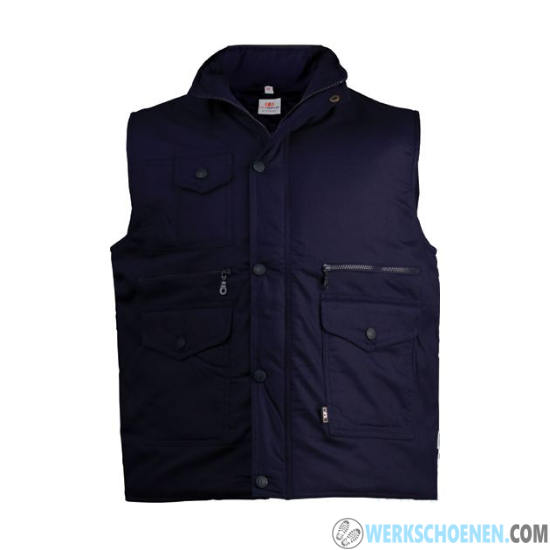 Afbeelding van Uniwear Bodywarmer Multipocket Navy Blauw Met 9 Zakken