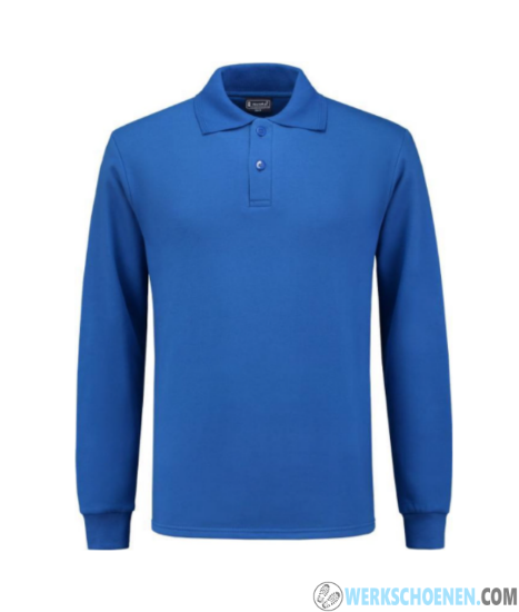 Afbeelding van Workman Comfortabele Royal Blue Polosweater
