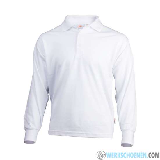 Afbeelding van Stevige en Sportieve Poloshirt Longsleeve Wit