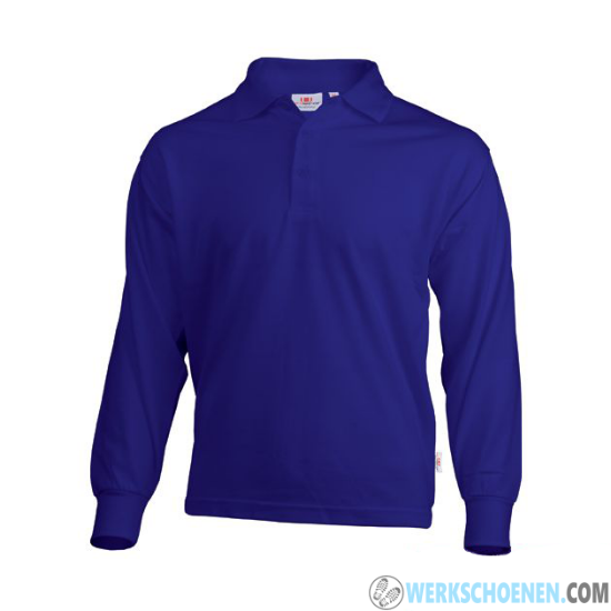 Afbeelding van Stevig En Sportief Poloshirt Longsleeve Royal Blue