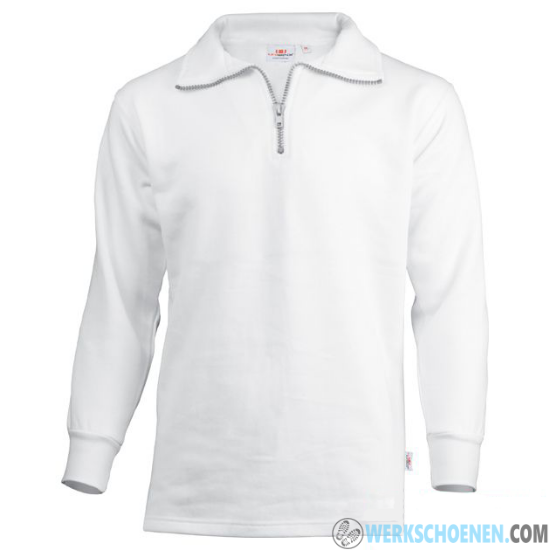 Afbeelding van Uniwear Werksweaters Wit Met Zipneck