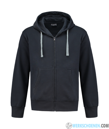 Afbeelding van Stoere hooded sweatvest  Workman - Kleur Zwart