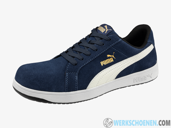 Afbeelding van Klassieke Veiligheidsschoenen S1P Puma 64.002 Iconic Suede Navy Low (Met Evercushion®RELIEF)