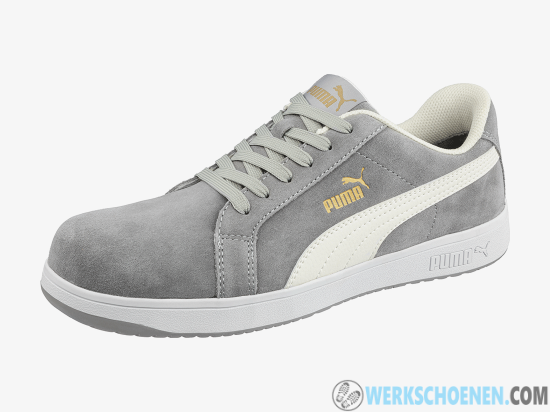 Afbeelding van Klassieke Veiligheidsschoenen S1P Puma 64.003 Iconic Suede Grey Low Extra Sterke Veiligheidszool (Flexibel FAP)