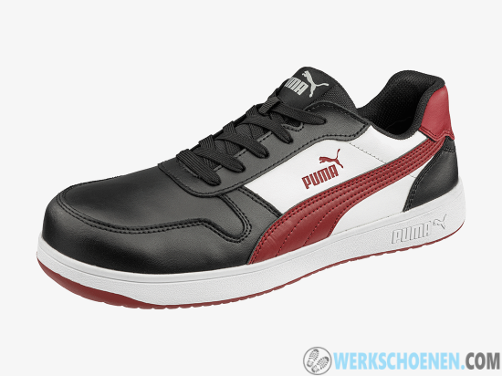 Afbeelding van Sportieve Veiligheidschoen PUMA 64.020 FRONTCOURT S3L Red/Black Low (Metaalvrij)