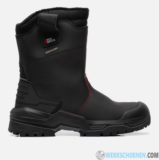 Afbeelding van Ultieme Veiligheid Werklaarzen S7S Redbrick Boot Laarzen Wollen Binnenvoering - Zwart (Waterdicht) 