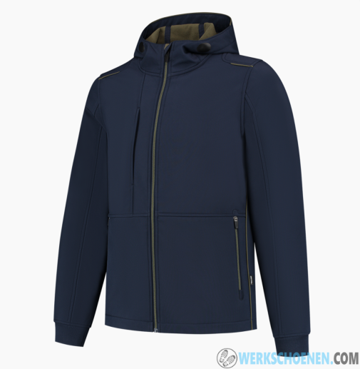 Afbeelding van Stevige Hooded Softshell werkjas Tricorp Accent - Wind- en waterdicht (bescherming tegen alle weersomstandigheden)