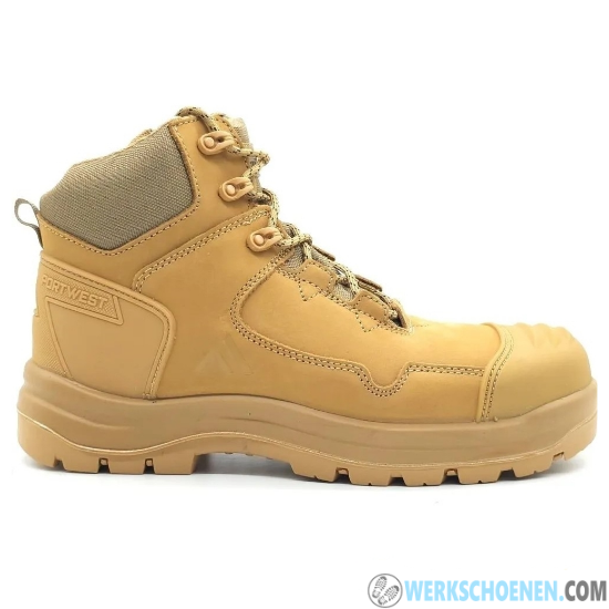 Afbeelding van Allround werkschoenen Portwest Apex S3S met dual density loopzool (met zipper) - Kleur Beige