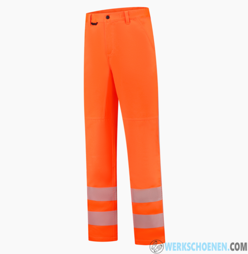 Afbeelding van Reflecterende werkbroek Twill Stretch RWS Revisible met 4-way stretch - Kleur Fluor Oranje