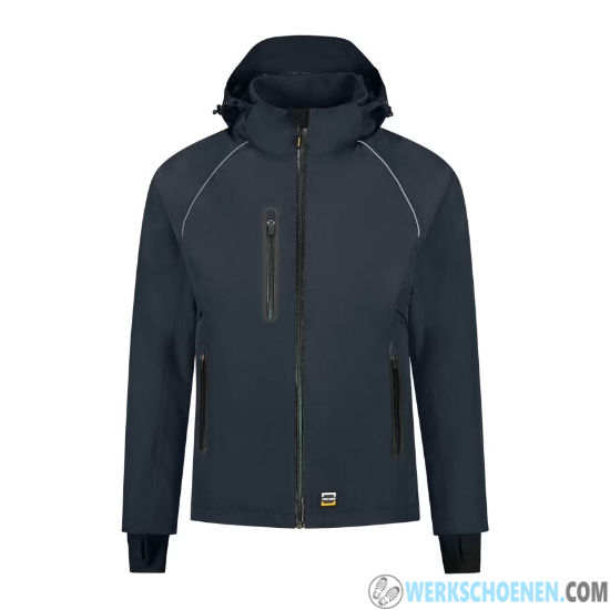 Afbeelding van Sportieve tech softshelljas met reflectiepiping (hoge zichtbaarheid)