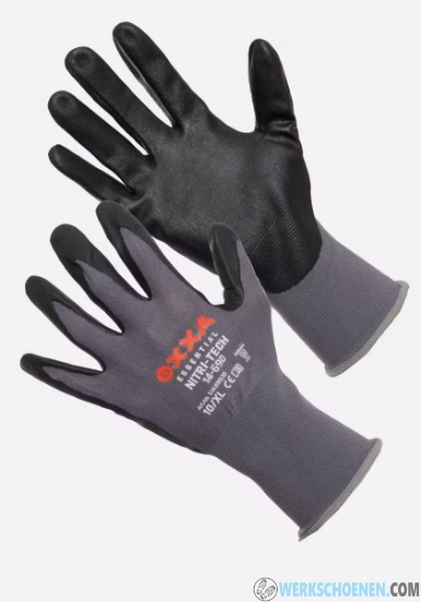 Afbeelding van Montagehandschoen  OXXA Essential Nitri-Tech stevige antislip foam-coating (superieure grip) - bundel 12 paar